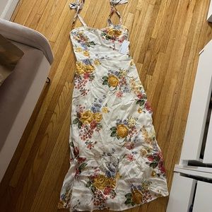 Reformation Nikita Dress - white floral ‘Bouquet’ print